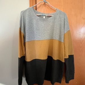 Multicolor long sleeve sweater materiel